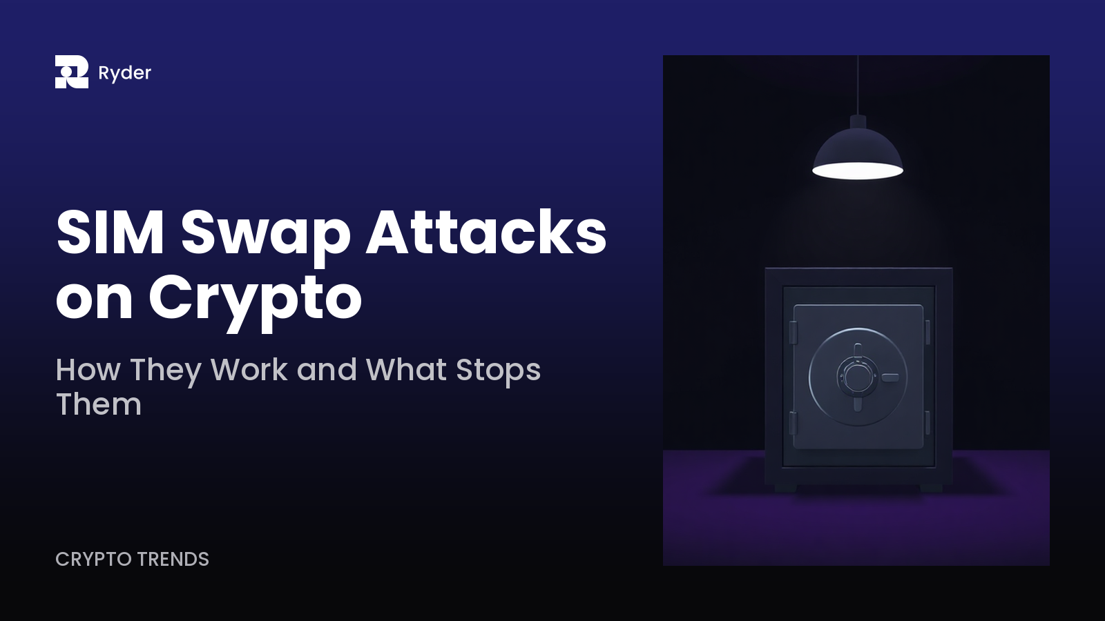Ryder blog hero — sim swap attacks on crypto: how they work and what stops them