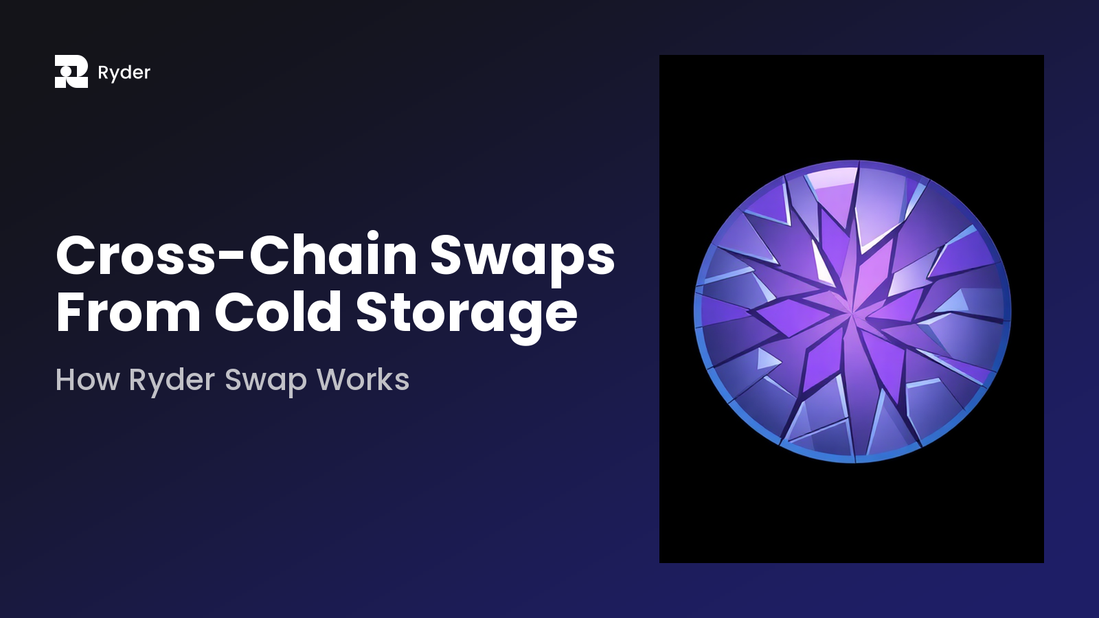 Ryder blog hero — cross-chain swaps from cold storage: how ryder swap works