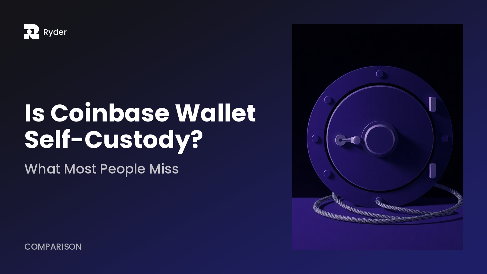 Ryder blog hero — is coinbase wallet self-custody? what most people miss