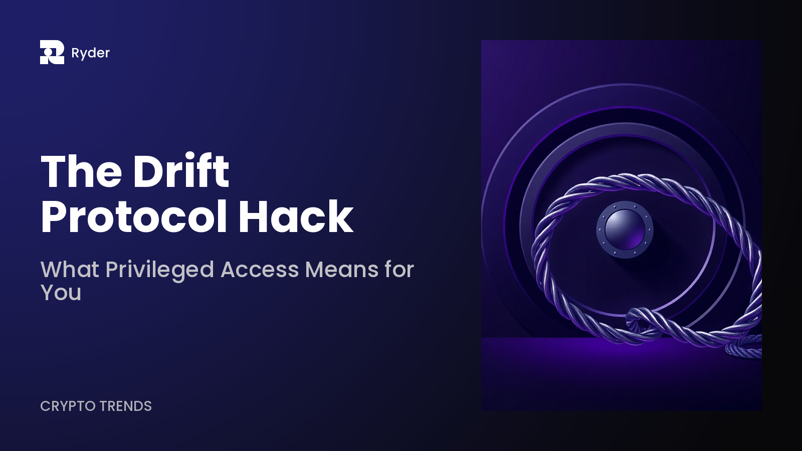 Ryder blog hero — the drift protocol hack: what privileged access means for you