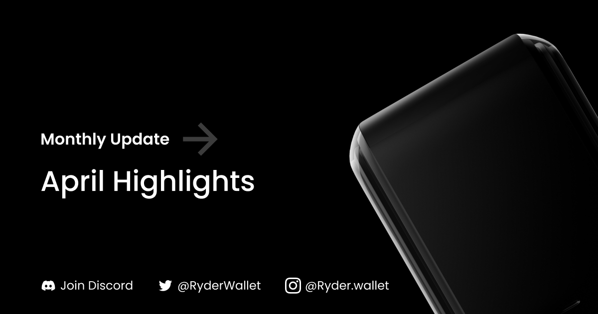 April at Ryder: Awards, New Features, and What's Coming Next