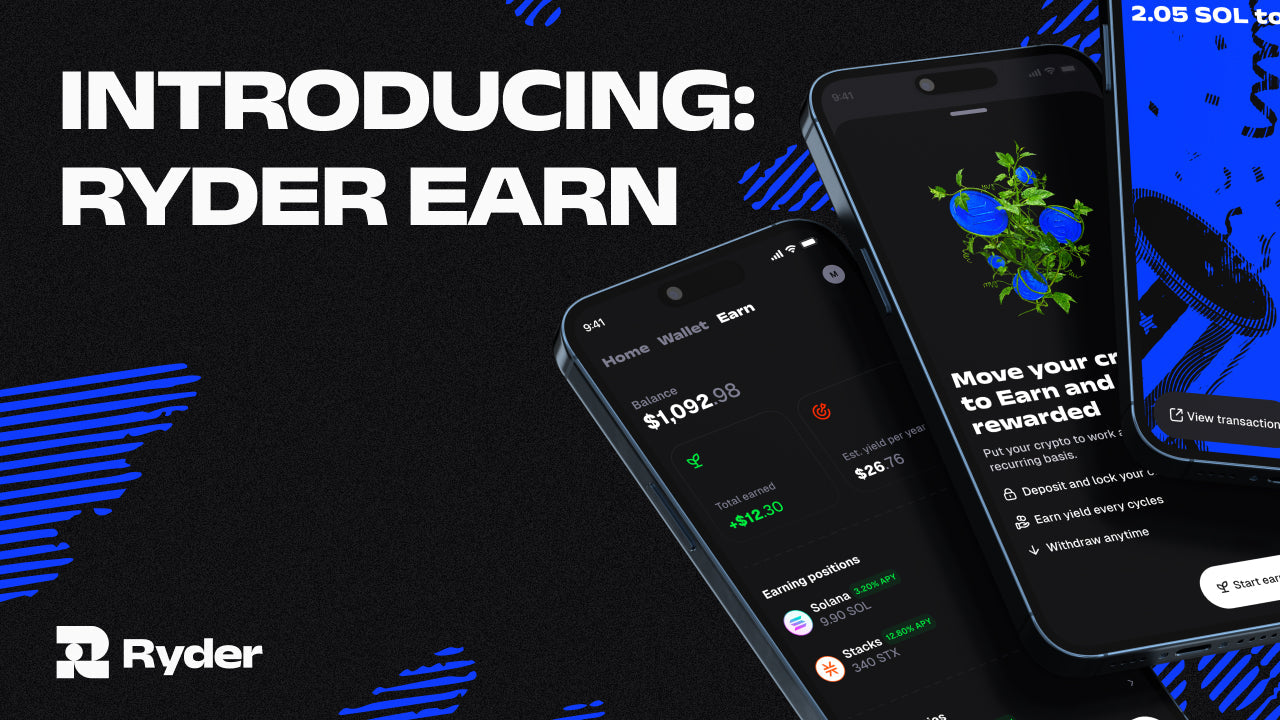 Earn Interest on Crypto from Your Hardware Wallet: Ryder Earn is Live!
