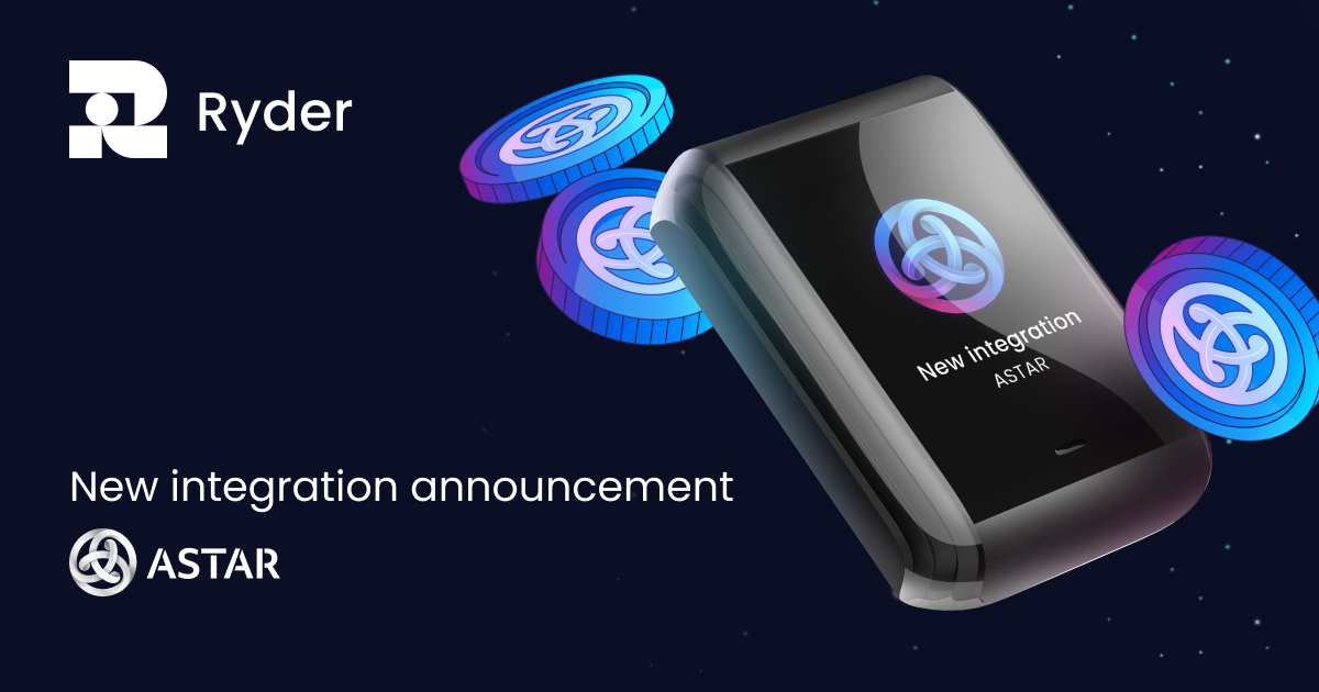 Ryder will integrate Astar Network