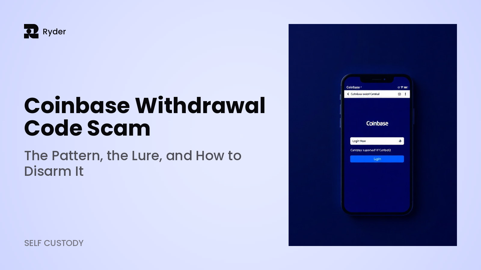 Hero banner — coinbase withdrawal code scam