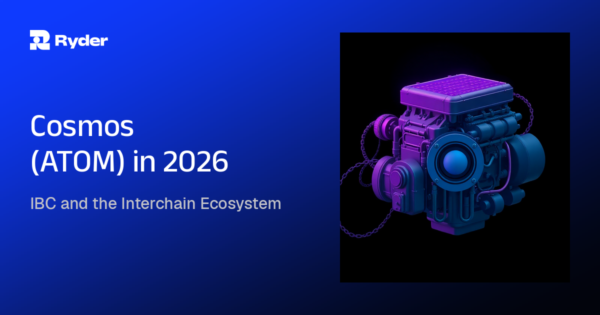 Ryder blog hero reading IBC and the Interchain Ecosystem | Cosmos (ATOM) in 2026 — cosmos crypto