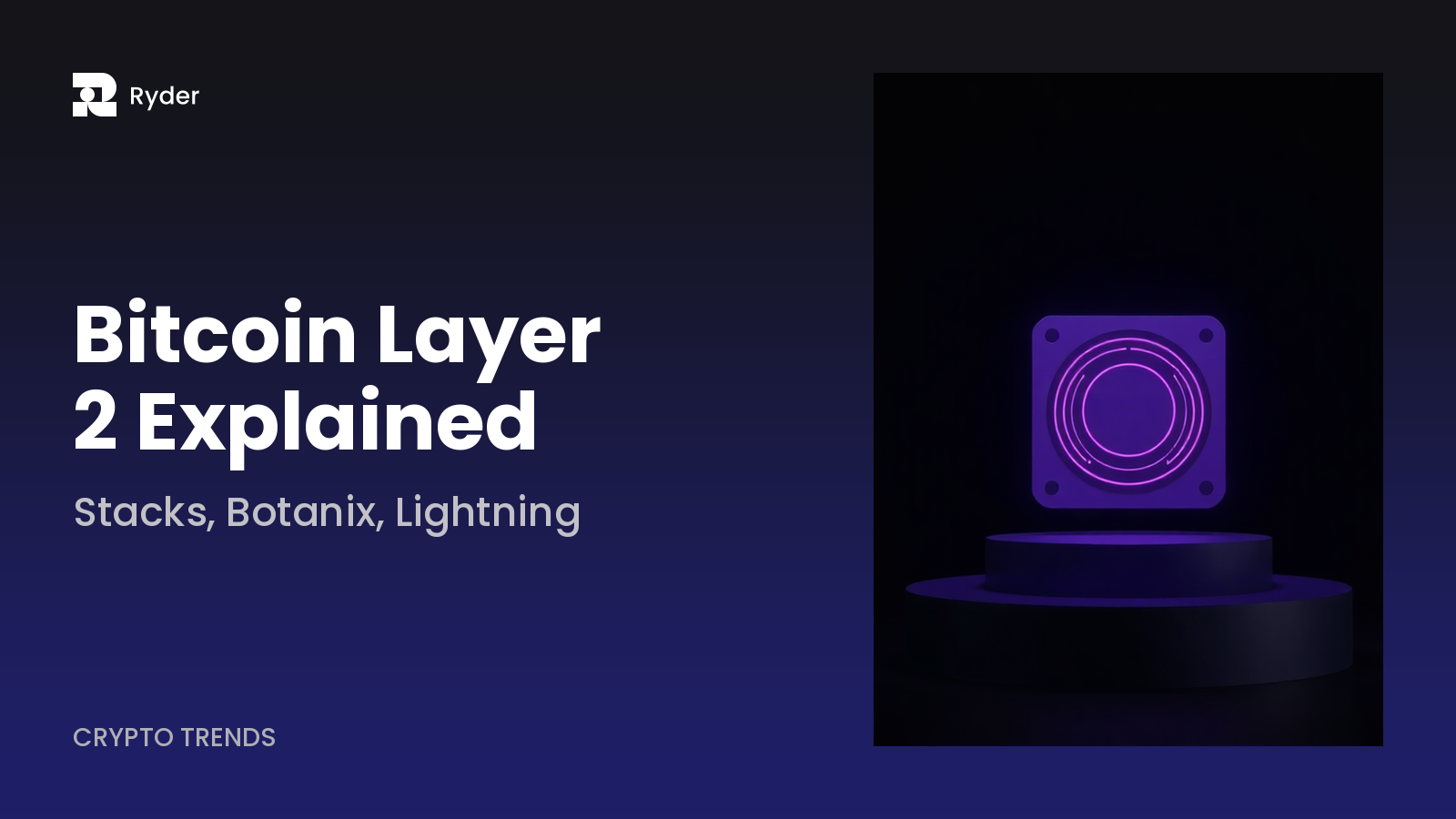 Ryder blog hero — bitcoin layer 2 explained: stacks, botanix, lightning