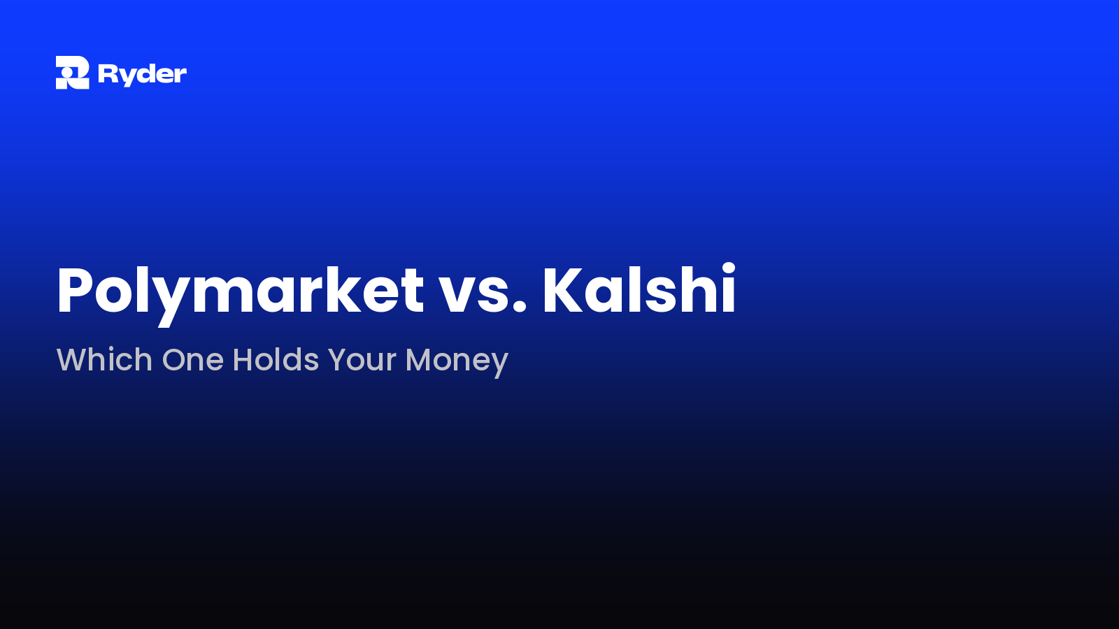 Polymarket vs. Kalshi — the self-custody read on prediction markets