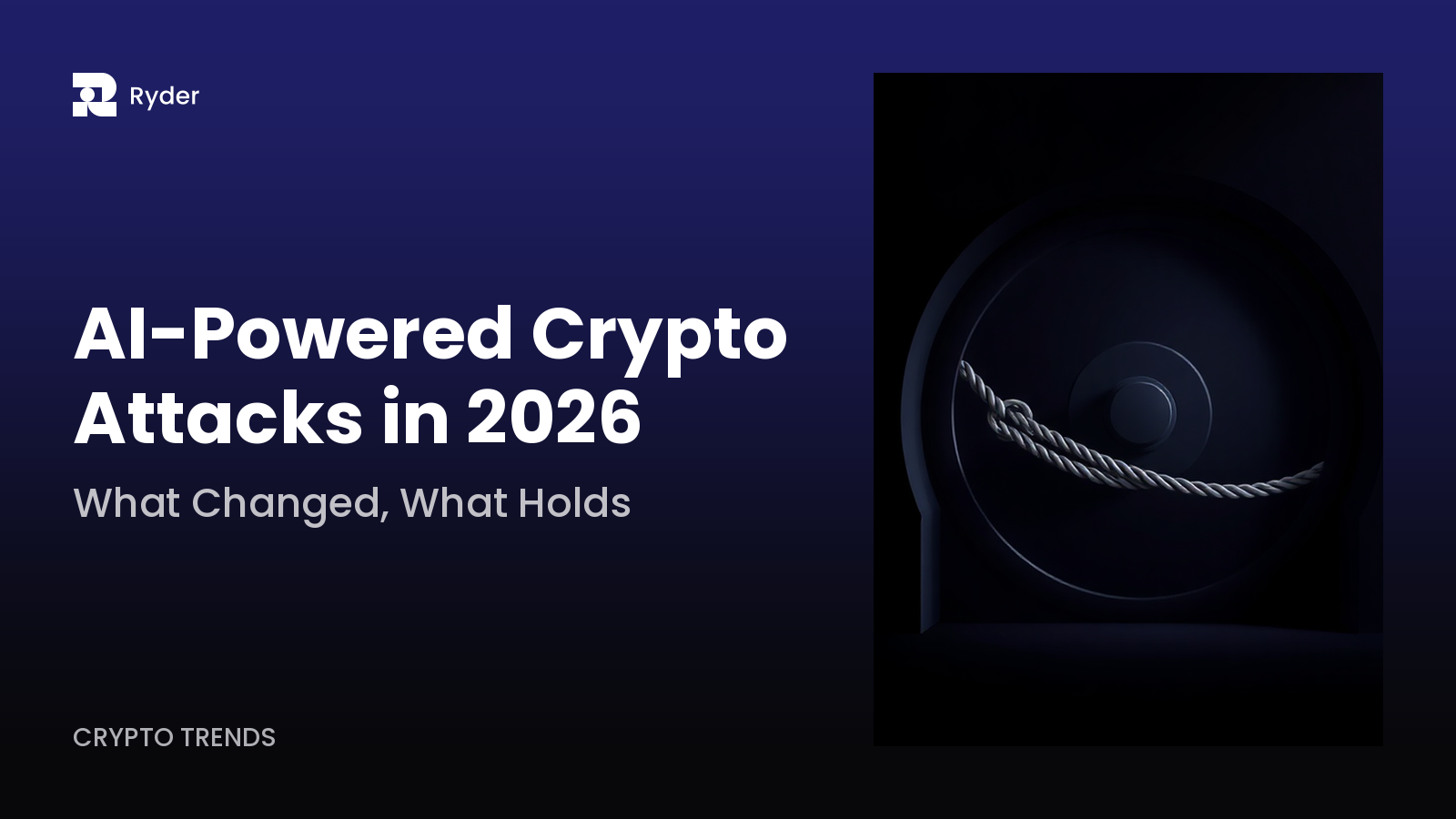 Ryder blog hero — ai-powered crypto attacks in 2026: what changed, what holds