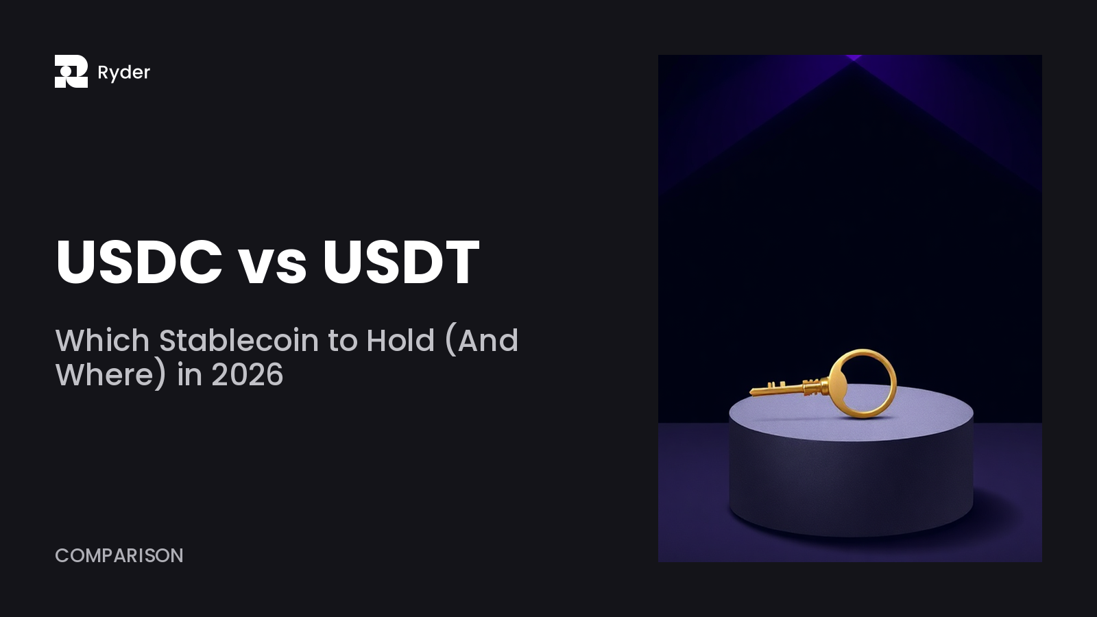 Ryder blog hero — usdc vs usdt: which stablecoin to hold (and where) in 2026