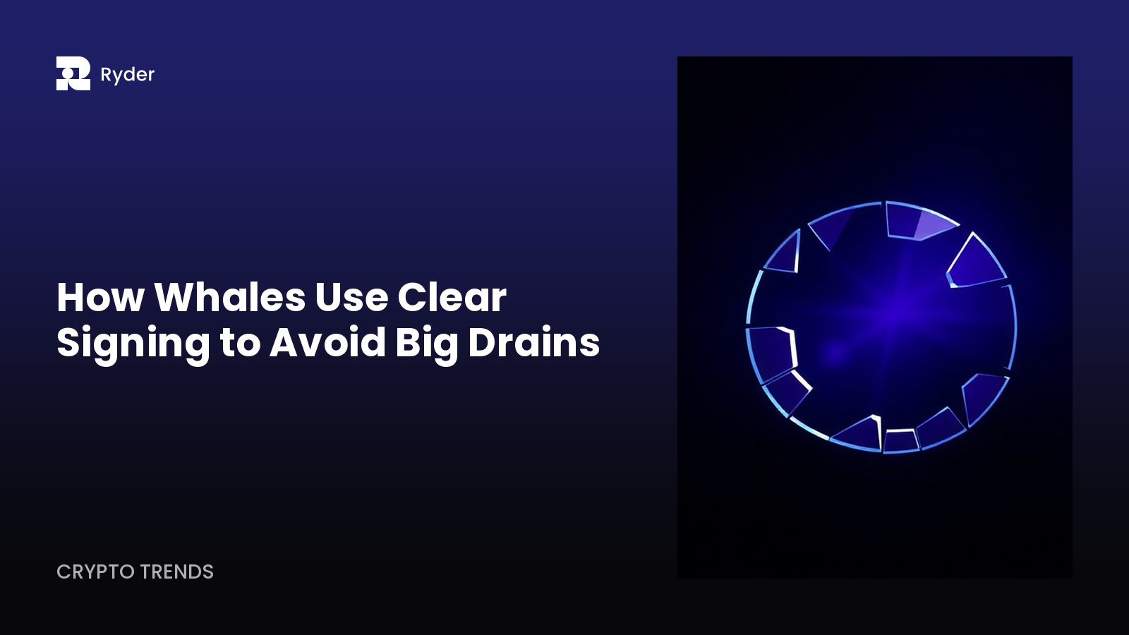 Ryder blog hero — how whales use clear signing to avoid big drains