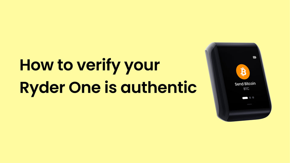 How to verify your Ryder One is authentic