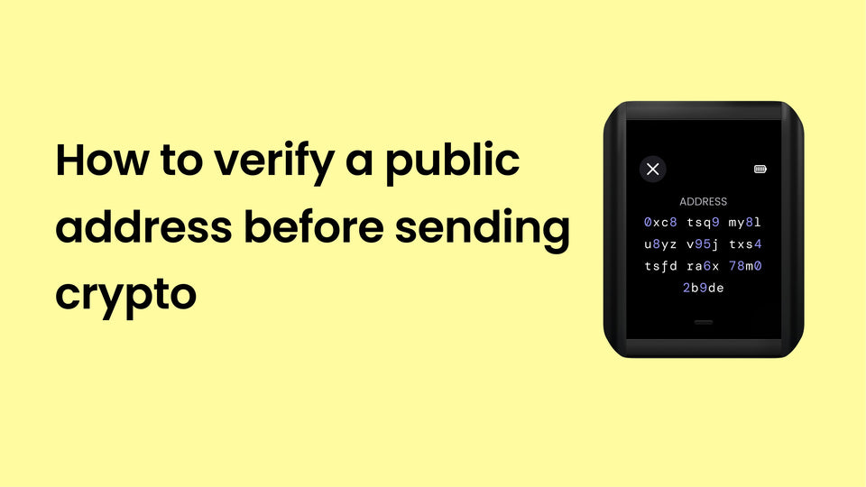 How to verify a public address before sending crypto
