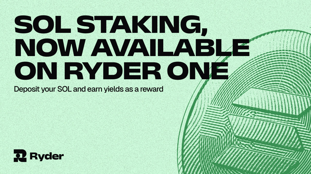 Solana (SOL) Staking is Officially Live on Ryder One