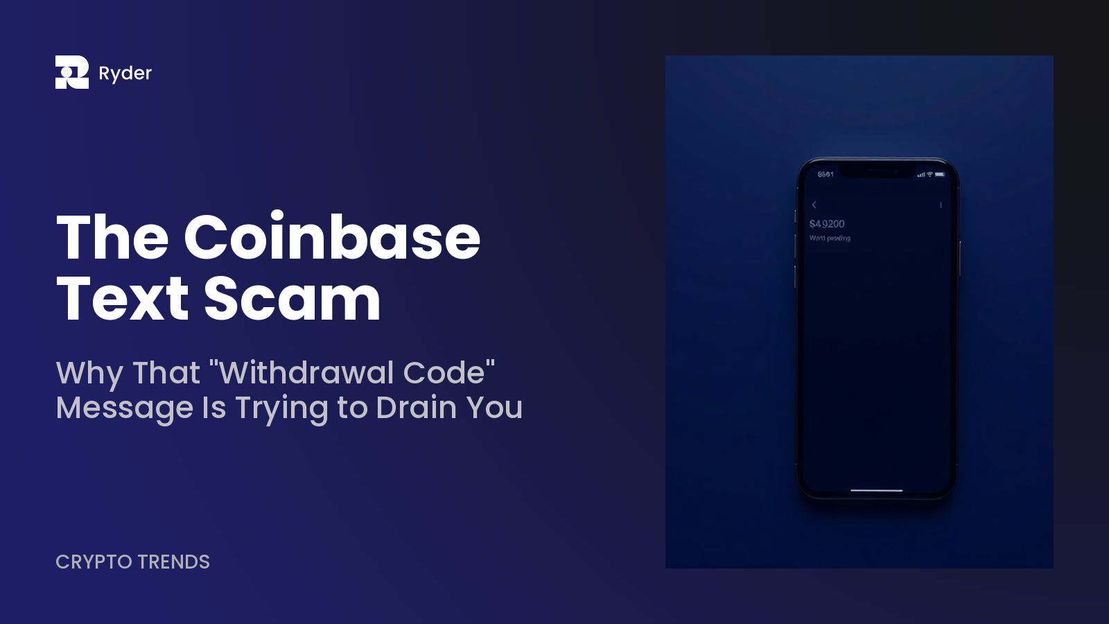 Hero banner — coinbase text scam