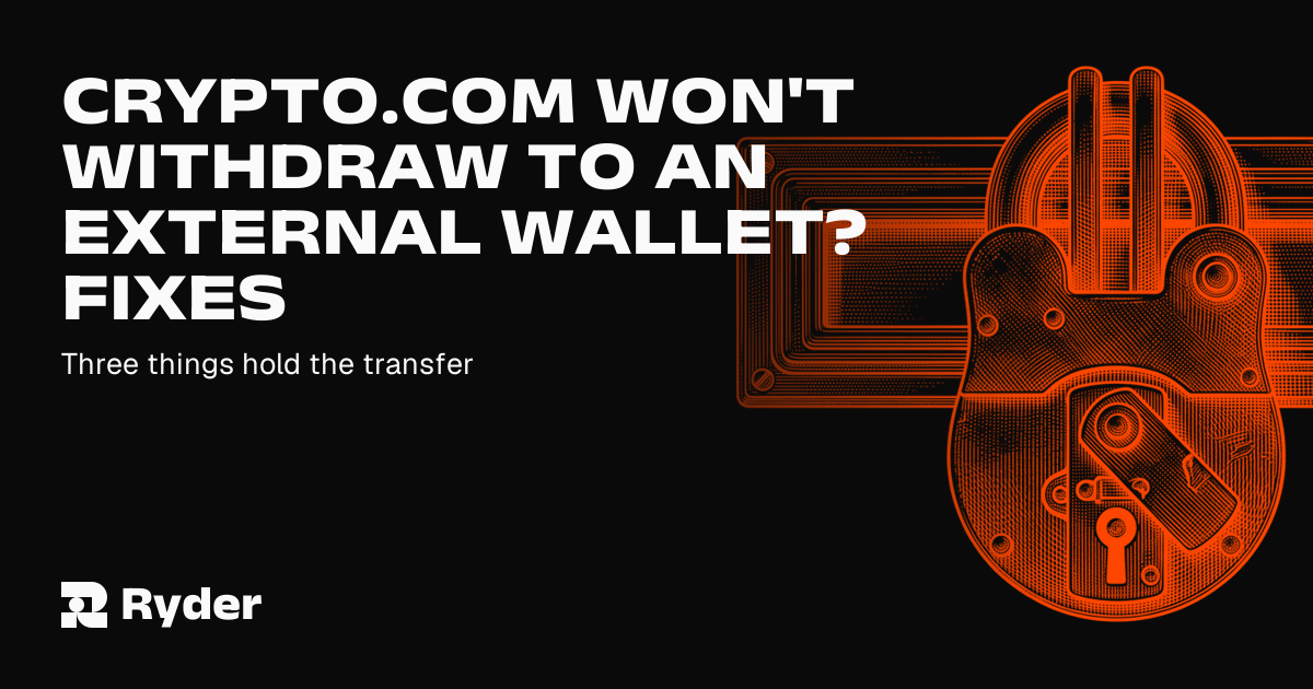 A crypto withdrawal form on a phone with a padlock over the destination field and an address waiting to be approved