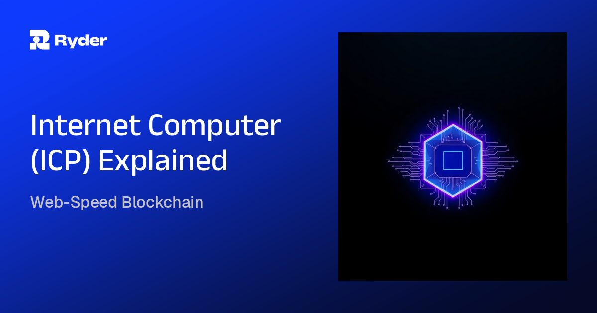Ryder blog hero reading Web-Speed Blockchain | Internet Computer (ICP) Explained — icp crypto