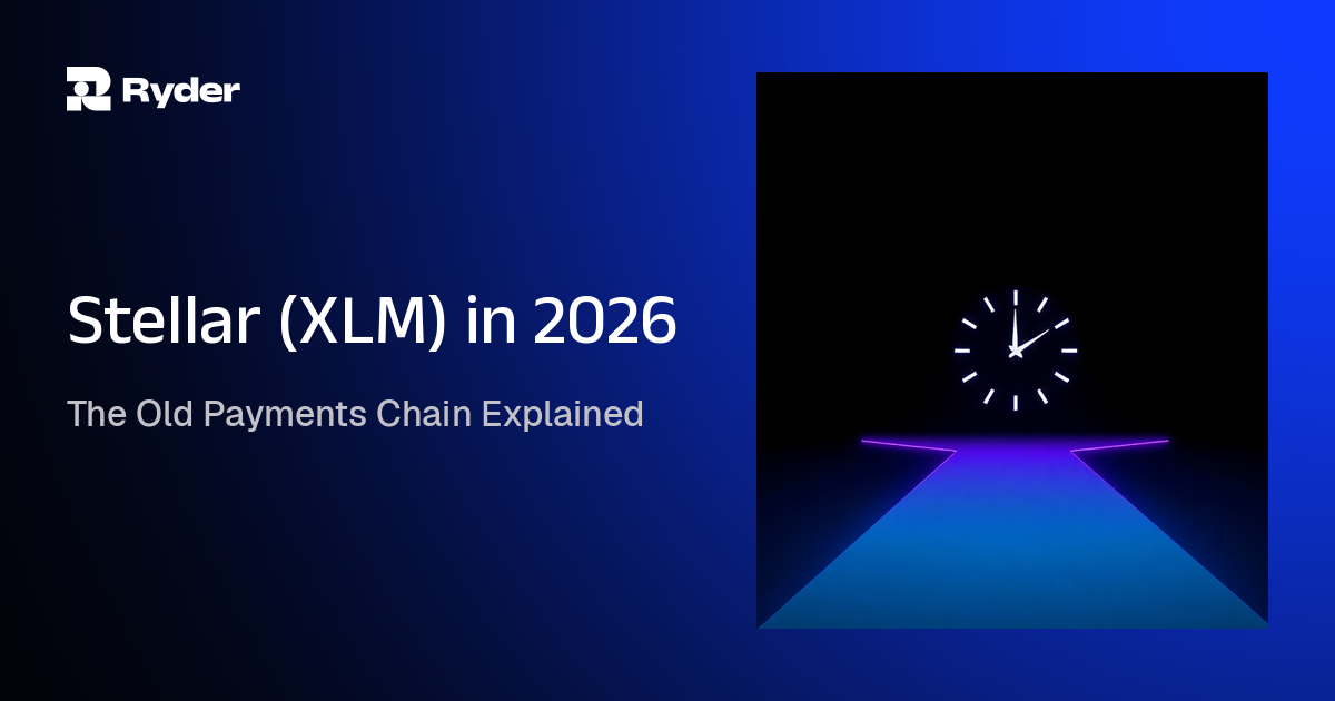 Ryder blog hero reading The Old Payments Chain Explained | Stellar (XLM) in 2026 — xlm crypto