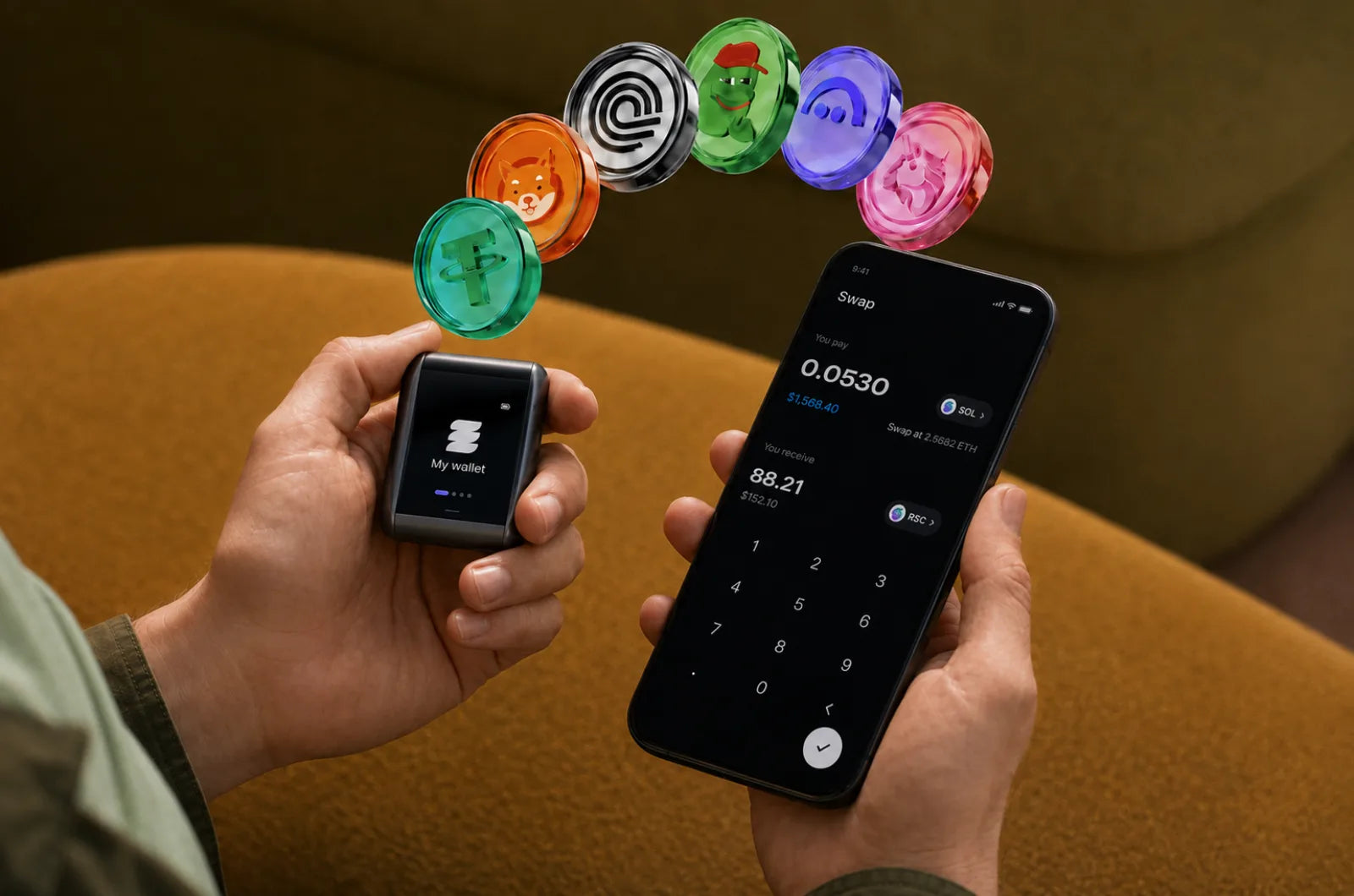 Easy to buy, sell and swap crypto through our app